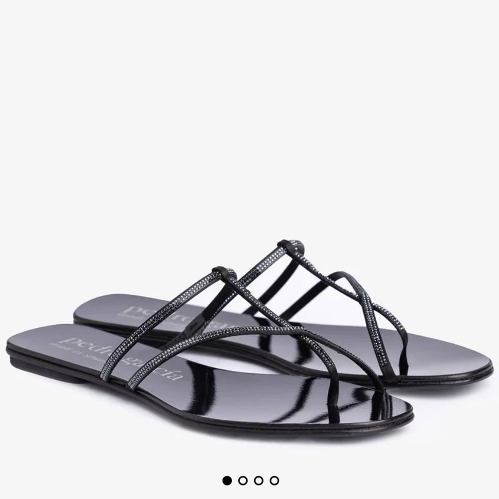 Pedro Garcia Estee Skinny Swarovski Crystal Asymmetric Sandals